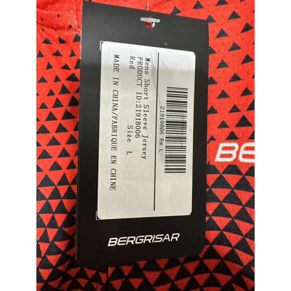NWT BERGRISAR Men's Cycling Jerseys Short Sleeves Bike Shirt Sz Large - Picture 4 of 12